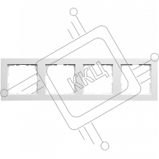 Рамка 4-м G-Classic Jasmart G1004W белый глянцевый