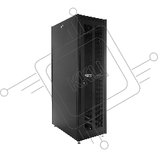 Шкаф серверный напольный ЦМО ШТК-Э, IP20, 48U, 2254х800х1000 мм (ВхШхГ), дверь: перфорация, боковая панель: сплошная, разборный, цвет: чёрный