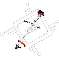 Триммер бензиновый MTX MT-43, 43 см3, неразъемная штанга, состоит из 2 частей