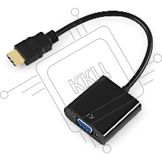 Переходник KingPrice KP-HDMI(m)-VGA(f) HDMI (m) VGA (f) 0.1м черный