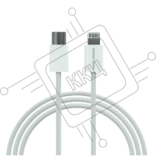 Кабель MORE CHOICE (4620202550408) K73i USB 3.0A PD 20W для Lighting 8-pin Type-C - нейлон 1м белый