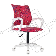 Кресло Domfy DK X-ROOM WH малиновый Sticks 05 крестов. пластик пластик белый