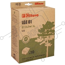 Комплект бумажных пылесборников Filtero LGE01 (10+фильтр) ECOLine XL (R)