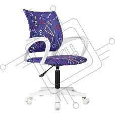 Кресло Domfy DK X-ROOM WH фиолетовый Sticks 08 крестов. пластик пластик белый