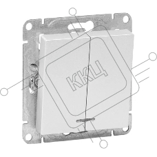 Механизм выключателя EKF UP1-SWA-24 Эпика двухклавишный, с подсветкой, алюминий