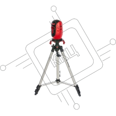 Лазерный уровень MATRIX ML01T, 10м, ±0,5мм/1м, 650нм, 35063