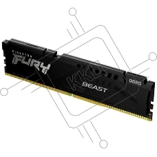 Оперативная память Kingston Fury Beast, DDR5, 16GB (1x16GB), 6000MHz, CL36, с радиатором, черный