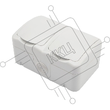 Блок из 2 розеток горизонтальный KRANZ Mini OG открытой установки с заземлением, IP54 белый