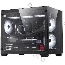Компьютерный корпус Bloody BD-CC108 черный без БП mATX 9x120mm 2xUSB3.0 audio bott PSU
