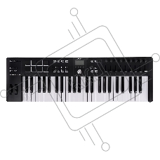 Клавиатура MIDI [231522] Arturia [KeyLab Essential 49 mk3 Black] 49 клавиш, LCD дисплей, 9 энкодеров, 8 пэдов, 9 фейдеров, 12 кнопок управления, колеса высоты тона и модуляции, 1/4