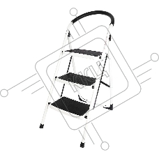 Стремянка стальная трехступенчатая Deli DL509013 макс.высота 670мм, до 150кг, ступени 360x270мм