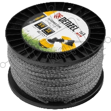 Леска для триммера Denzel двухкомпонентная витой квадрат, 3,0мм х 163м, на DIN катушке EXTRA CORD