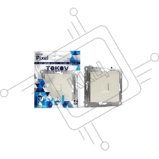 Розетка телефонная 1-м TOKOV ELECTRIC СП Pixel RJ11 механизм бежевый