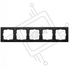 Рамка 5-м G-Classic Jasmart G1005PB черный матовый soft touch