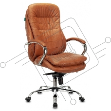 Кресло руководителя Бюрократ T-9950 светло-коричневый Leather Eichel, кожа, крестов. металл хром Кресло руководителя Бюрократ T-9950 светло-коричневый Leather Eichel, кожа, крестов. металл хром