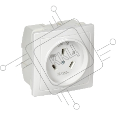 Розетка 1-м СП Рпл11-К 32А IP20 разборная для плиты с заземл. бел. IEK ERP11-032-K01