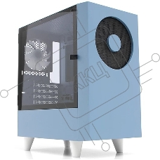 Компьютерный корпус WIZMAX EM1 Woofer, mATX, mITX синий, Mini-Tower, без БП, TG, 1x160mm + 1x120mm LED, 1xUSB-A 3.0 + 2xUSB-A 2.0