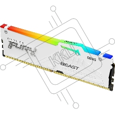 Оперативная память Kingston Fury Beast, DDR5, 16Gb (1x16 GB), 6000 MHz, CL30, радиатор, RGB, белый
