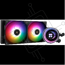Водяное охлаждение для процессора Thermalright Frozen Notte 240 черный ARGB V2 (240mm, Black, ARGB/ Fans: 2x120mm, 72.37CFM, 27.7dBA, 2000RPM/ Pump height 54mm, 28dBA, 5300RPM, Rad thickness 27mm/ S: 1200, 1700, 1851, 2011, 2066, 115X, AM2, AM2+, AM3, AM3