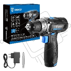 Дрель-шуруповерт Deko DKCD12V PRO, Аккумуляторная, 20В, 1 АКБ