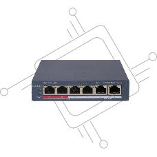Коммутатор управляемый Hikvision DS-3E1106P-EI 4x100Мбит/с