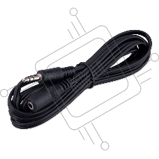 Кабель-удлинитель аудио Cablexpert CCA-423-2M-N, Jack 3.5(M)/Jack 3.5(F), 2м, черный, пакет