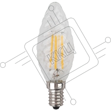 Лампа светодиодная ЭРА Б0027936 F-LED BTW-5W-840-E14 свеча витая, филамент