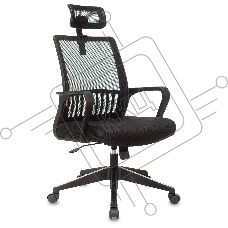 Кресло офисное Бюрократ MC-201-H/TW-11 черный TW-11, спинка сетка