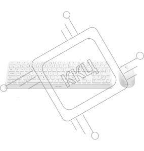 Проводной Комплект Philips SPT6207W(Клавиатура SPK6207W+Мышь SPK7207W) USB 2.0 104 клав/3 кнопки 1000dpi, русская заводская раскладка, белый