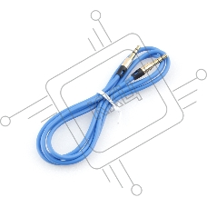 Кабель аудио Cablexpert CCAB-01-35MM-1MU, 3.5 джек (M)/3.5 джек (M), синий. 1м, блистер