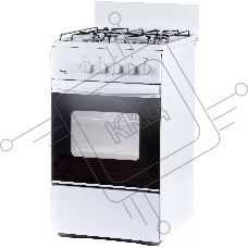 Плита газовая Лада Nova RG 24043 белый, конфорок 4 шт, духовка 50 л, 50 см x 85 см x 60 см