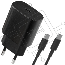 Зарядное устройство Defender UPA-125 25W,USB C,кабель Type-C,черный