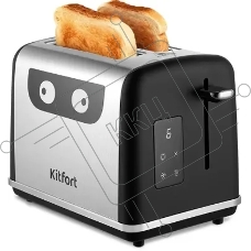 Тостер Kitfort КТ-6221 870Вт нержавеющая сталь/черный