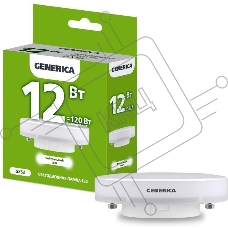 Лампа LED T80 IEK LL-T80-12-230-40-GX53-G таблетка 12Вт 230В 4000К GX53 GENERICA