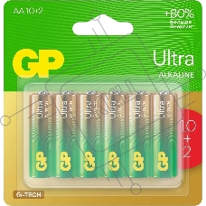Батарея GP Ultra 15AUA21-2CRSBC12 AA (12шт) блистер