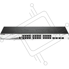 Коммутатор D-Link DGS-1210-28/ME/A2B, 24×1 Гбит/с + 4×1 Гбит/с SFP, управляемый