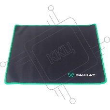 Коврик для мышки Raskat XP18 черный с зеленым, |ACD-XP18-RRB| тканевый, 400х450х3мм, нейлон + резина, обшитый, RTL