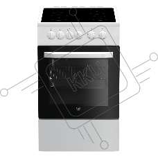 Плита электрическая Beko FFSS57001W белый, конфорок 4 шт, духовка 60 л, 50 см x 85 см x 60 см