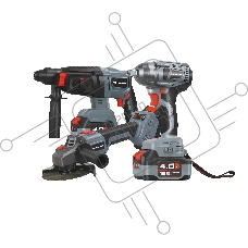 Аккумуляторный бесщеточный НАБОР 3в1 ProfiPower E0095: УШМ MKDGA-18V, гайковерт MKDTW-18V, перфоратор MKDHR-18V (Li-ion-2шт 18В, 4.0А·ч, З/У)