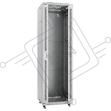Шкаф телекоммуникационный напольный Cabeus SH-05C-42U60/80 IP20, 42U, 2055х600х800 мм (ВхШхГ), дверь: стекло, разборный, цвет: серый