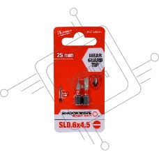 Бита Milwaukee Shockwave SL0.6x4.5 25мм 2шт (4932430901)