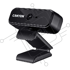 Веб камера CANYON C2 720P HD 1.0Mega fixed focus webcam with USB2.0. connector, 360° rotary view scope, 1.0Mega pixels, built in MIC, Resolution 1280*720(1920*1080 by interpolation), viewing angle 46°, cable length 1.5m, 90*60*55мм, 0.104kg, черный
