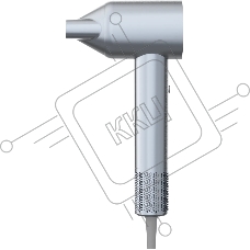 Фен Haier HHD-507 серый, 1600 Вт, ионизация