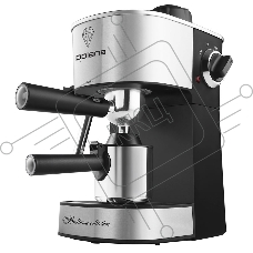 Кофеварка рожковая Polaris PCM-4011 серебристый/черный, исп. кофе - молотый, 0.24 л, 800 Вт, 4 Бар.