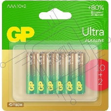 Батарея GP Ultra 24AUA21-2CRSBC12 AAA (12шт) блистер