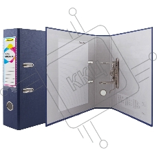 Папка-регистратор Silwerhof 1890089 A4 75мм, ПВХ/бумага синий, без окантовки, сборная, сменный карман на корешке