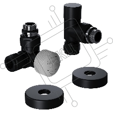 Набор термостатический трехосевой Royal Thermo Design Pro 15мм М30х1,5 черный