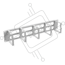 Органайзер кабельный горизонтальный Cabeus JB08-2U-GY 2HU, 88х483 мм (ВхШ), кольцевого типа, серый, (5 колец размером 55 х 88 мм (± 0,5 мм))