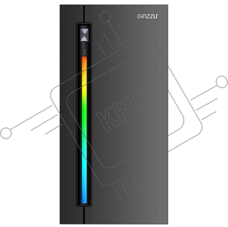 Корпус Ginzzu D350 2*USB 2.0,AU RGB w/o PSU