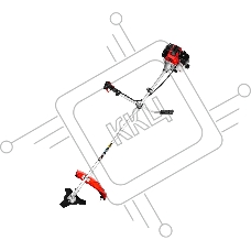 Триммер бензиновый MTX MT-43S, 43 см3, разъемная штанга, состоит из 2 частей